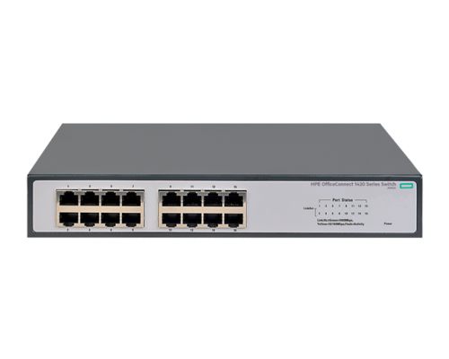 HPE OfficeConnect 1420 JH016A - неуправляемый коммутатор с портами Gigabit Ethernet - JH016A HPE OfficeConnect 1420 JH016A - неуправляемый коммутатор с портами Gigabit Ethernet - JH016A